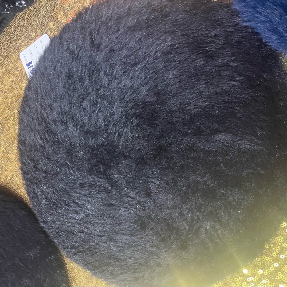 Gorgeous Black Faux Fur Beret
